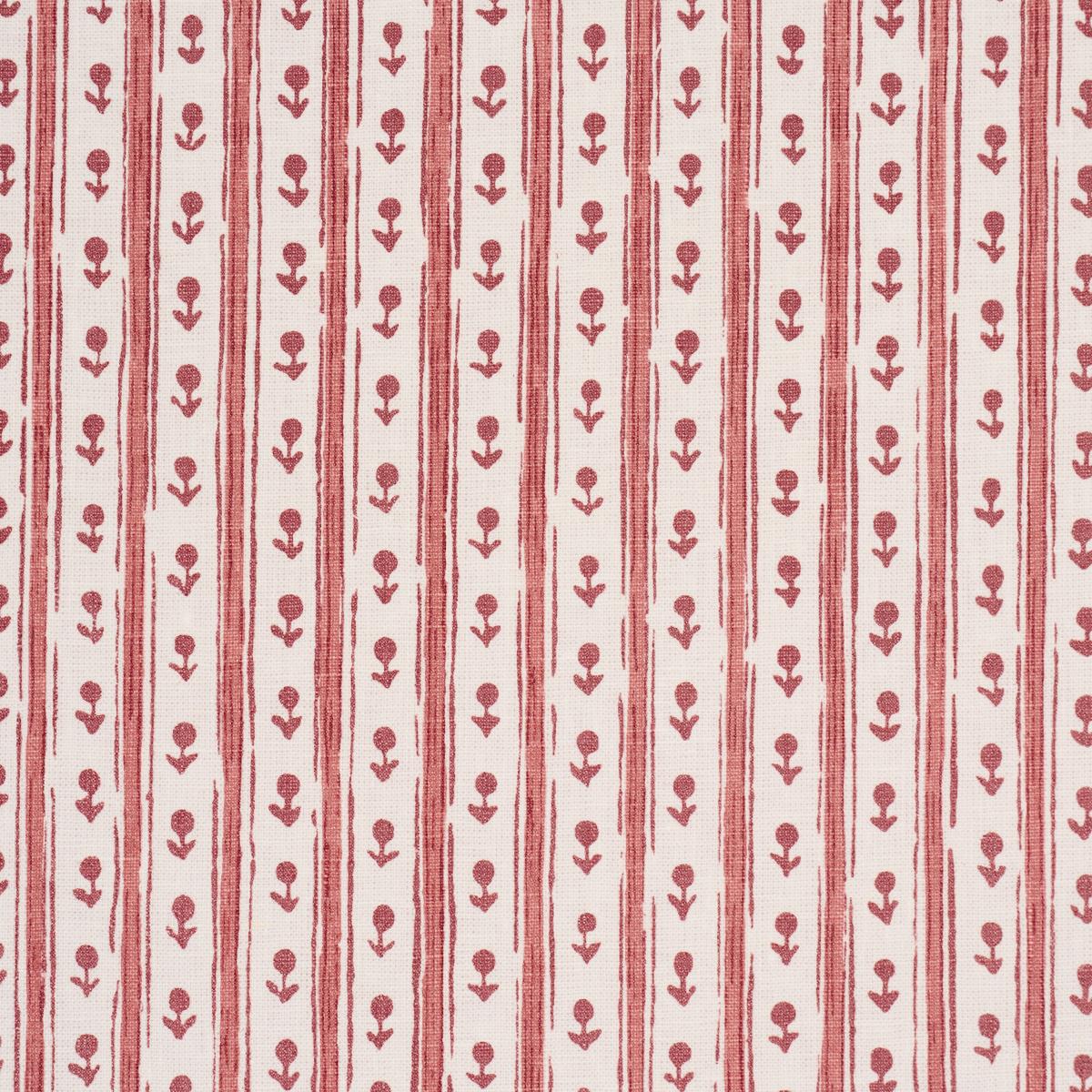 Schumacher Nidhi Stripe Hand-Print Pink Fabric