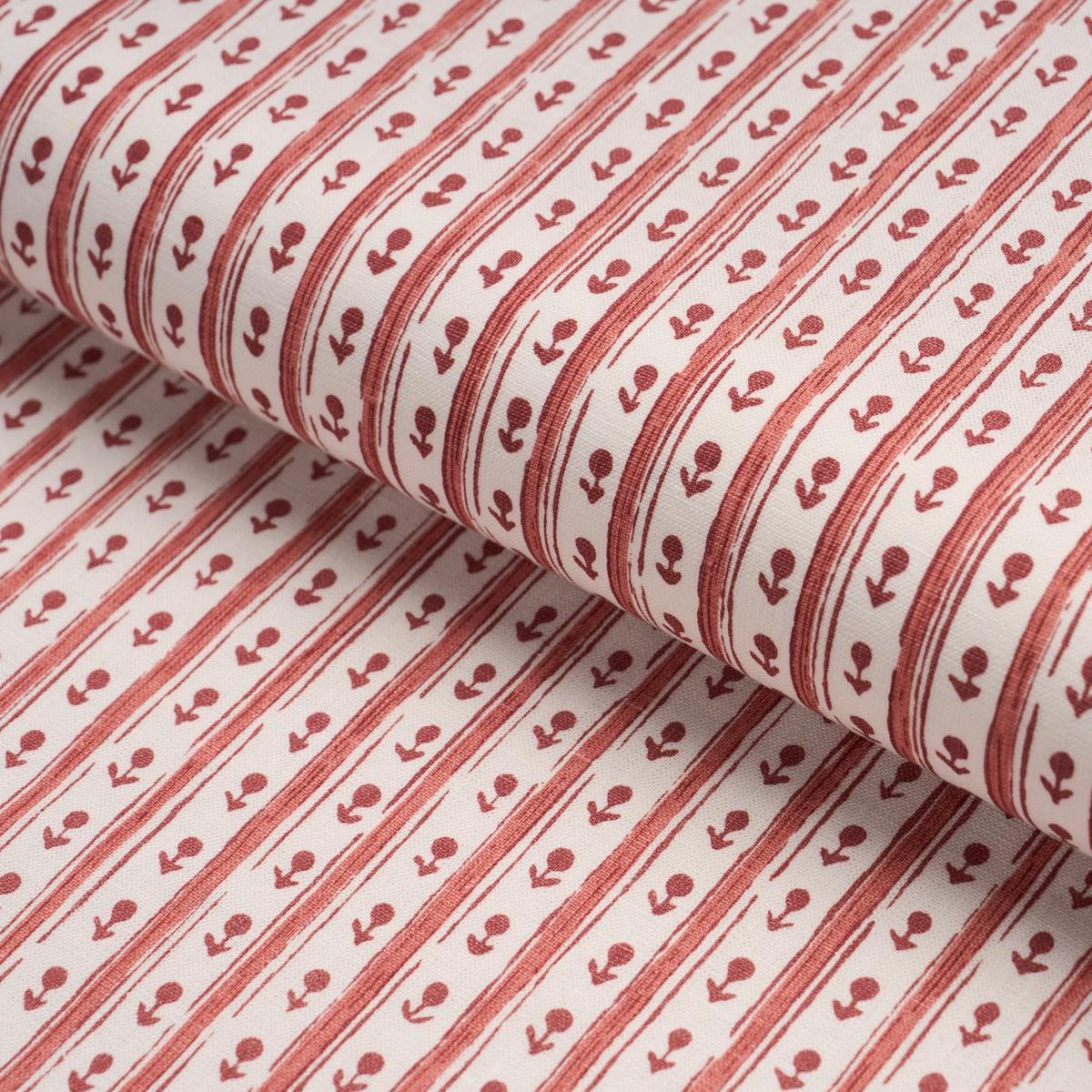 Schumacher Nidhi Stripe Hand-Print Pink Fabric