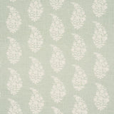 Schumacher Kaia Paisley Hand-Print Celadon Fabric