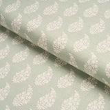 Schumacher Kaia Paisley Hand-Print Celadon Fabric