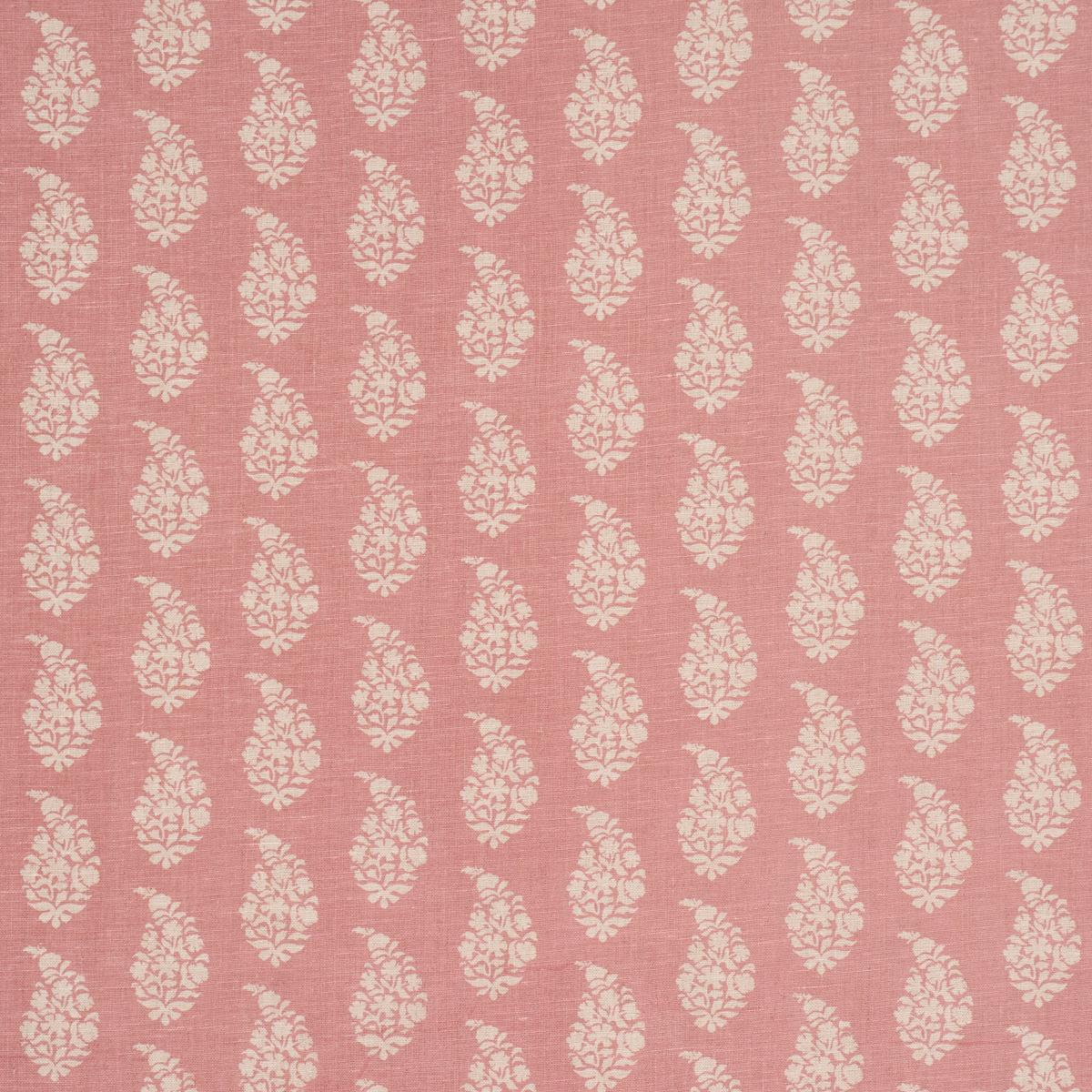 Schumacher Kaia Paisley Hand-Print Pink Fabric