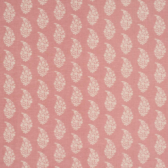 Schumacher Kaia Paisley Hand-Print Pink Fabric