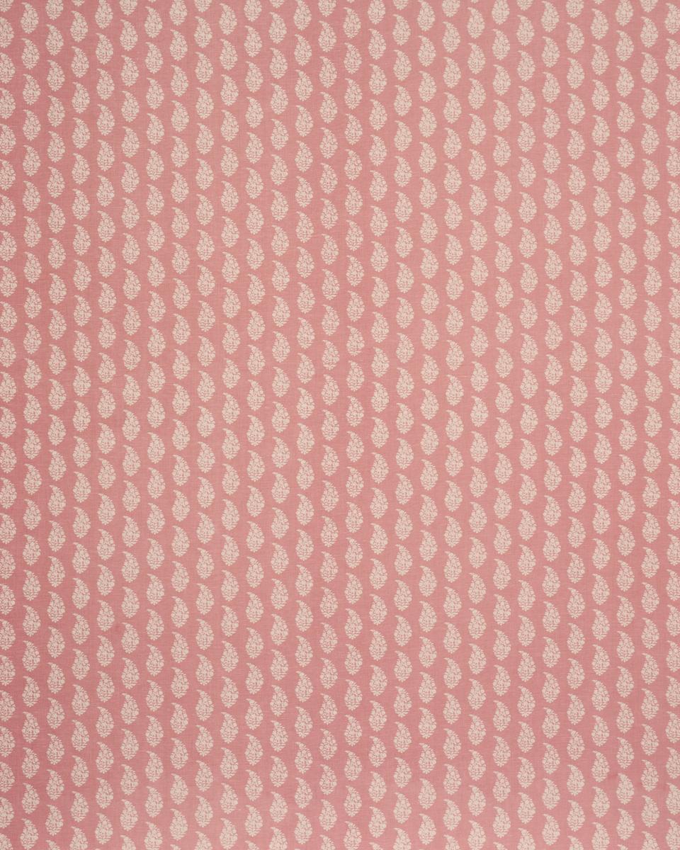 Schumacher Kaia Paisley Hand-Print Pink Fabric