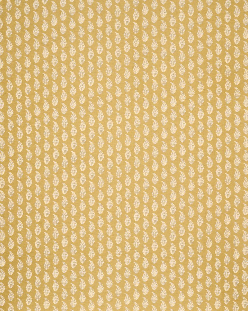 Schumacher Kaia Paisley Hand-Print Yellow Fabric