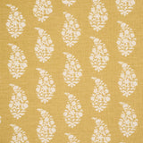 Schumacher Kaia Paisley Hand-Print Yellow Fabric