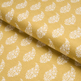 Schumacher Kaia Paisley Hand-Print Yellow Fabric