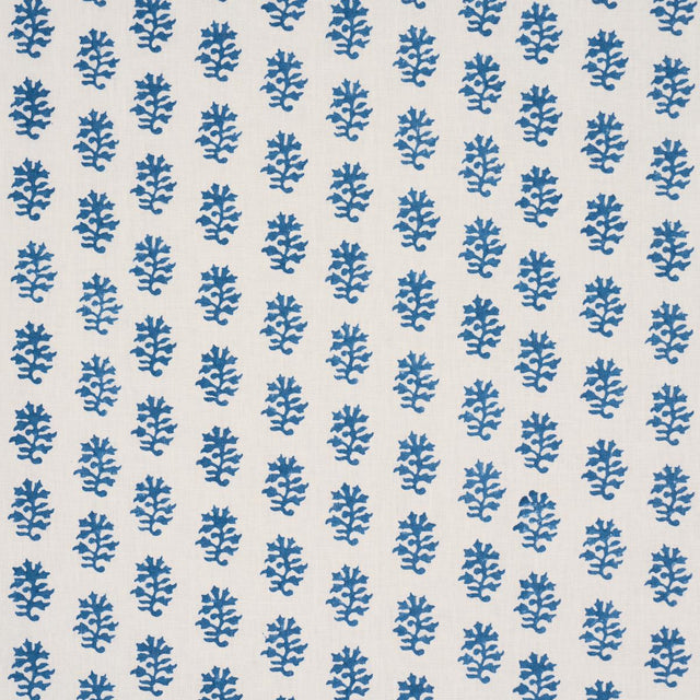 Schumacher Iksha Hand-Block Print Indigo Fabric