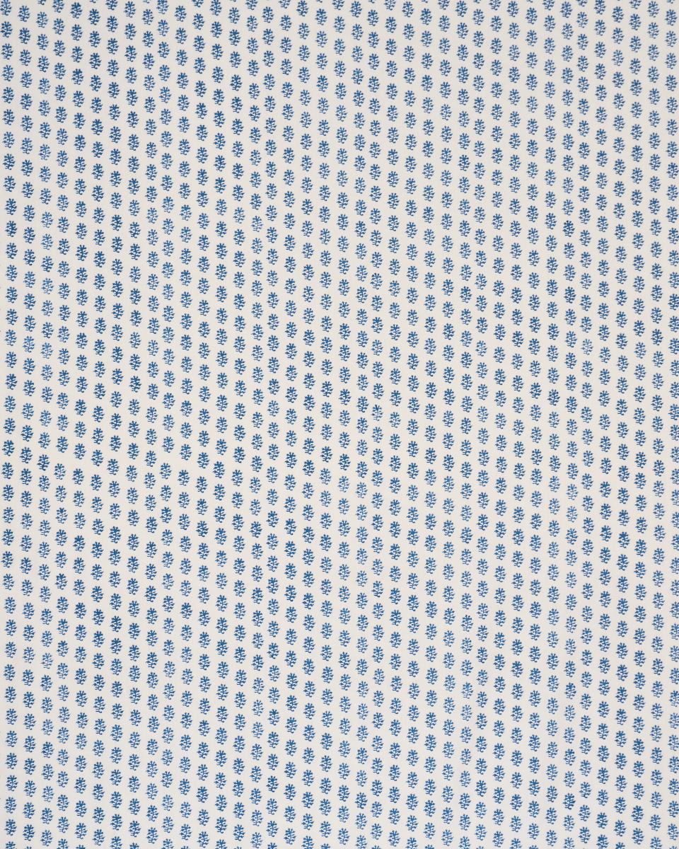 Schumacher Iksha Hand-Block Print Indigo Fabric