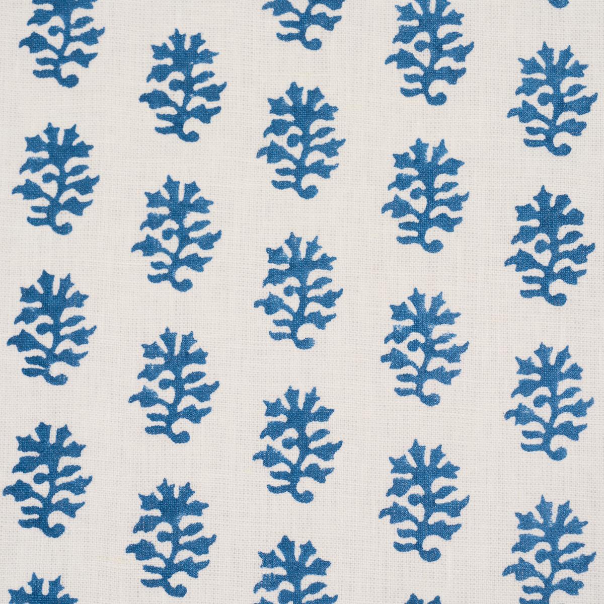 Schumacher Iksha Hand-Block Print Indigo Fabric