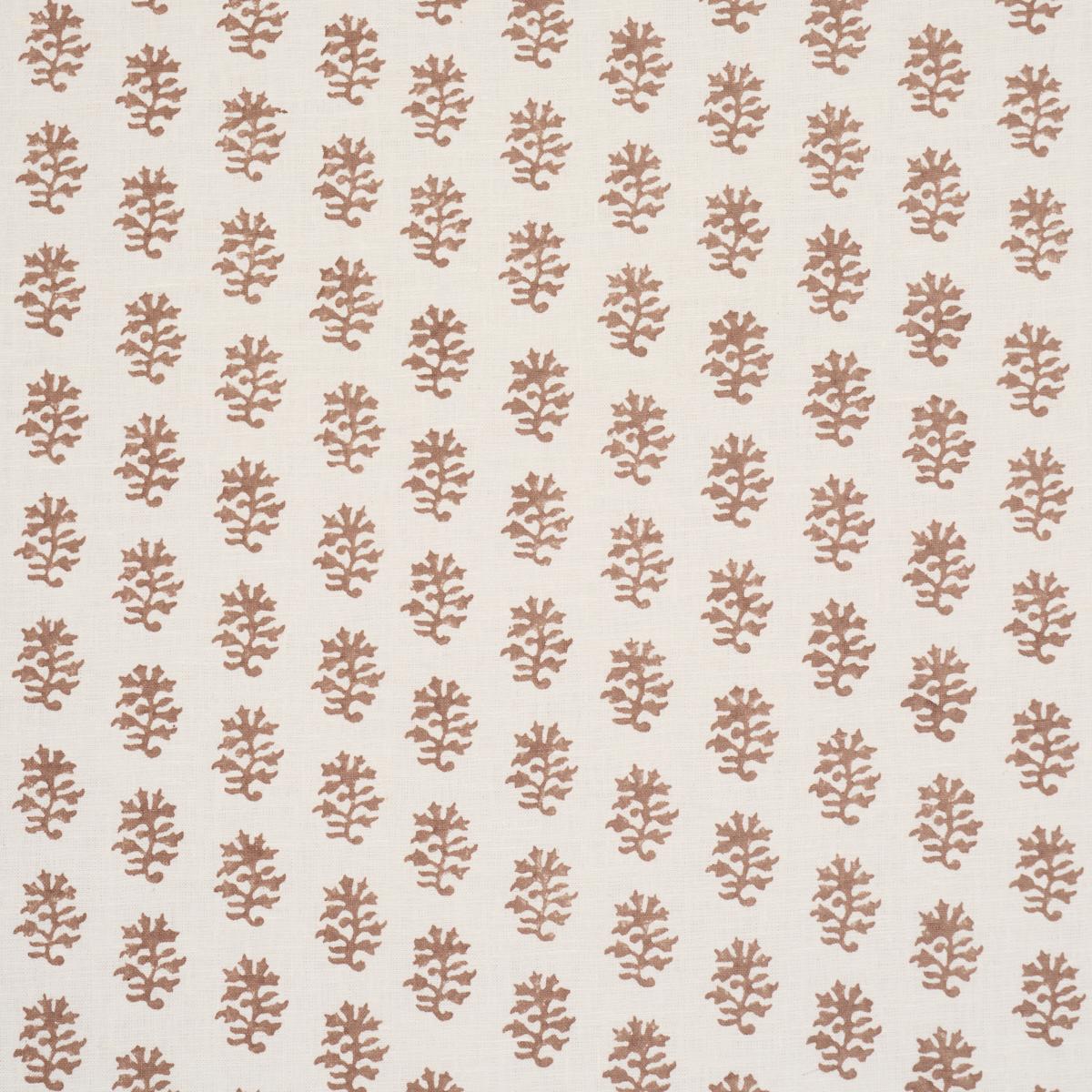 Schumacher Iksha Hand-Block Print Chestnut Fabric