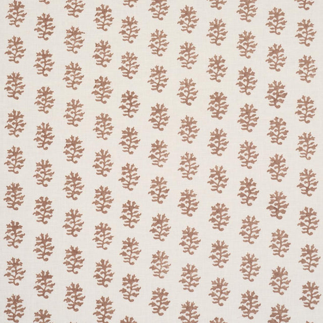 Schumacher Iksha Hand-Block Print Chestnut Fabric