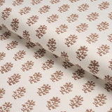 Schumacher Iksha Hand-Block Print Chestnut Fabric