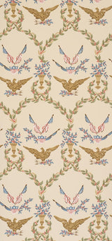 Schumacher Liberty'S Laurels Neutral Wallpaper