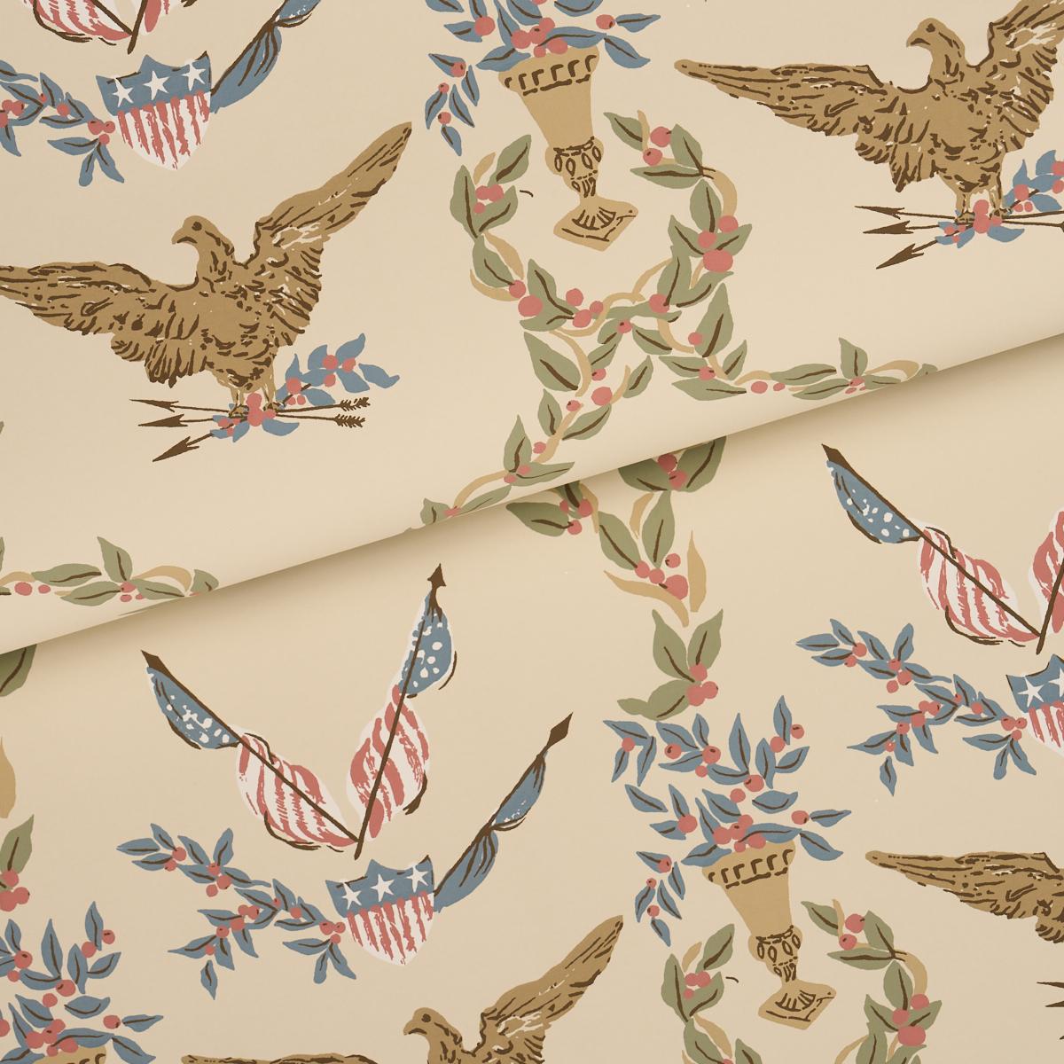 Schumacher Liberty'S Laurels Neutral Wallpaper
