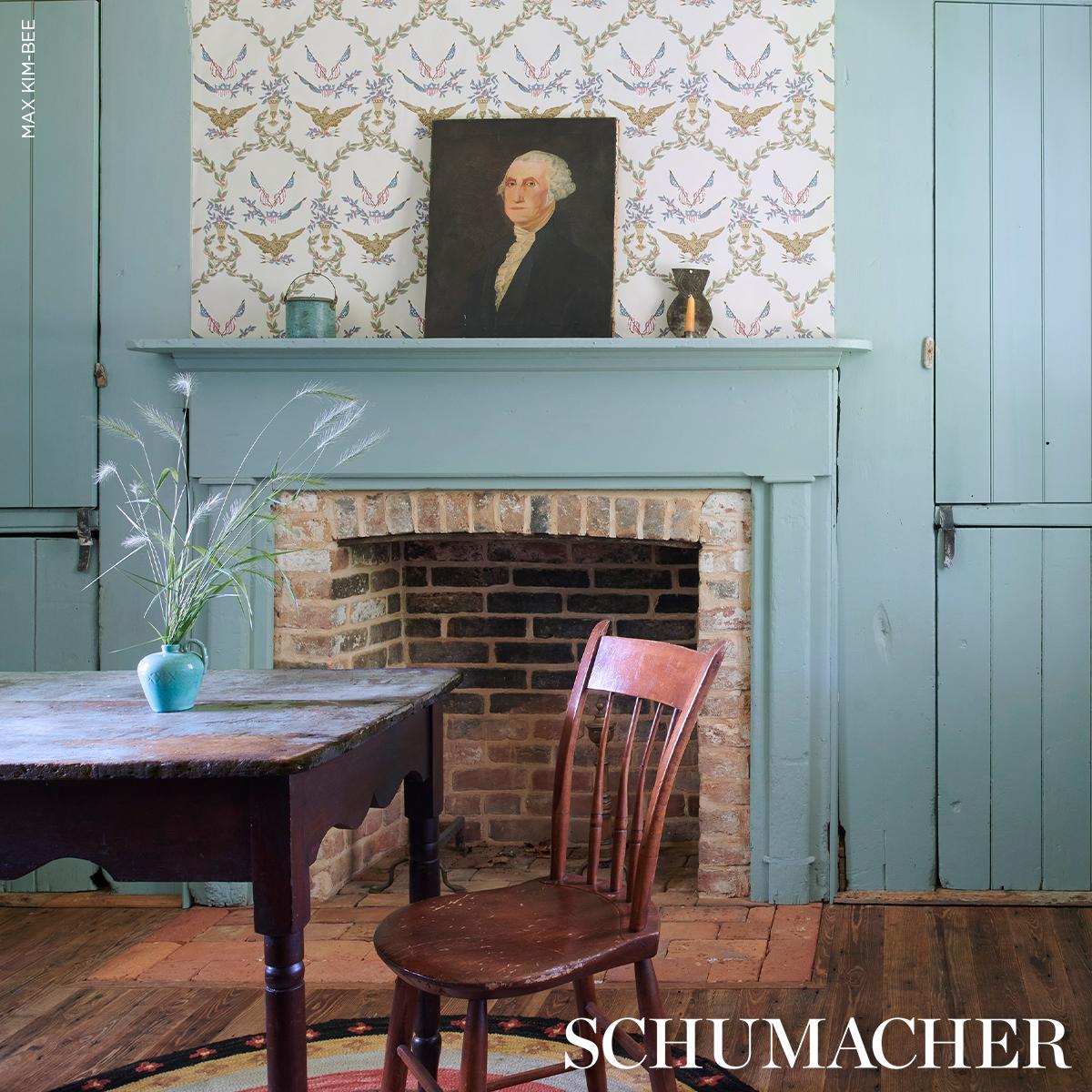 Schumacher Liberty'S Laurels Neutral Wallpaper