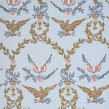 Schumacher Liberty'S Laurels Blue Wallpaper