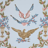 Schumacher Liberty'S Laurels Blue Wallpaper