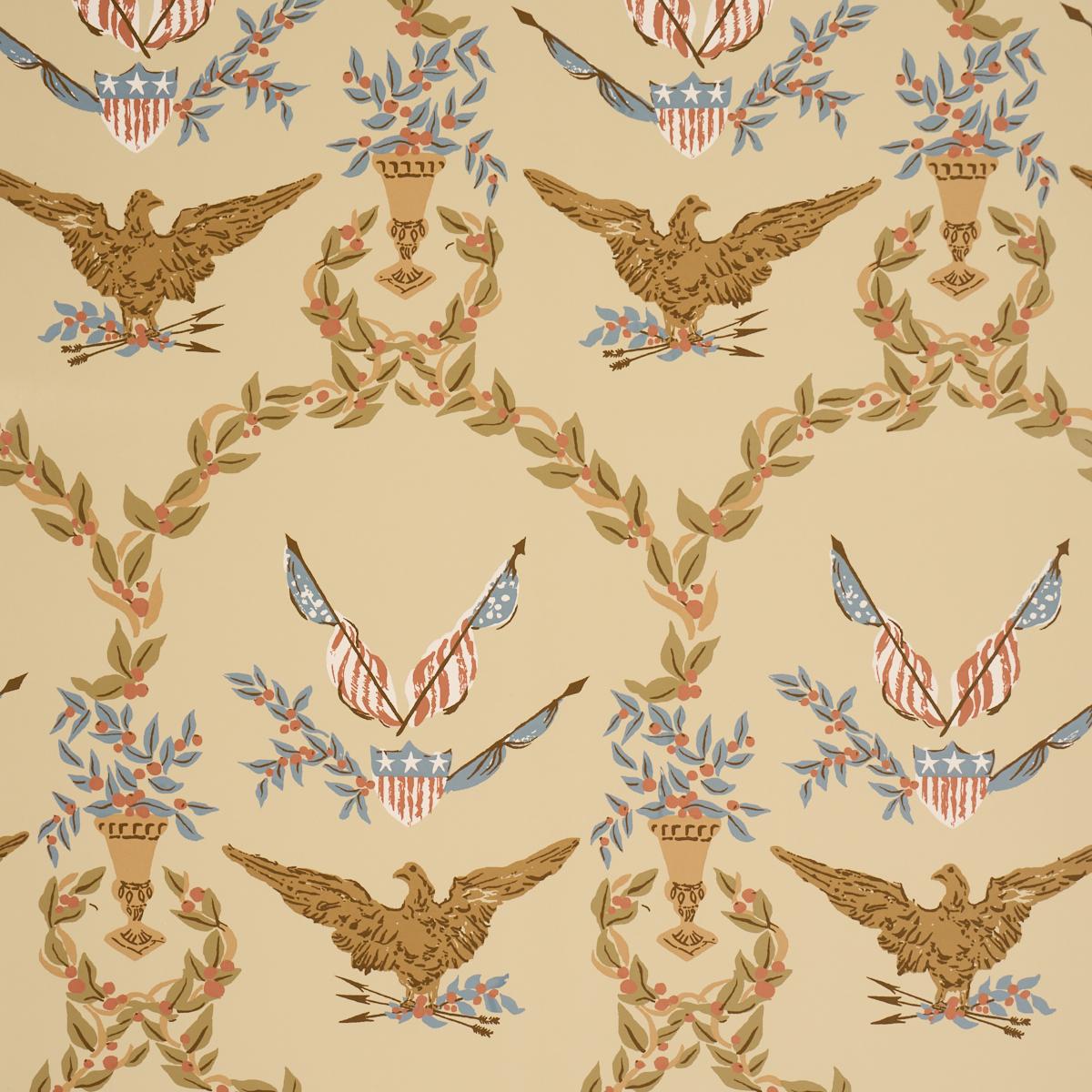 Schumacher Liberty'S Laurels Green Wallpaper