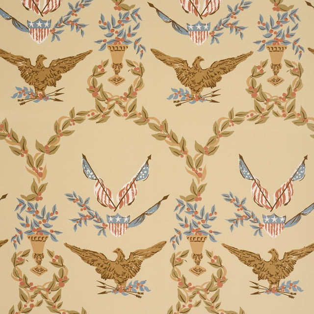 Schumacher Liberty'S Laurels Green Wallpaper