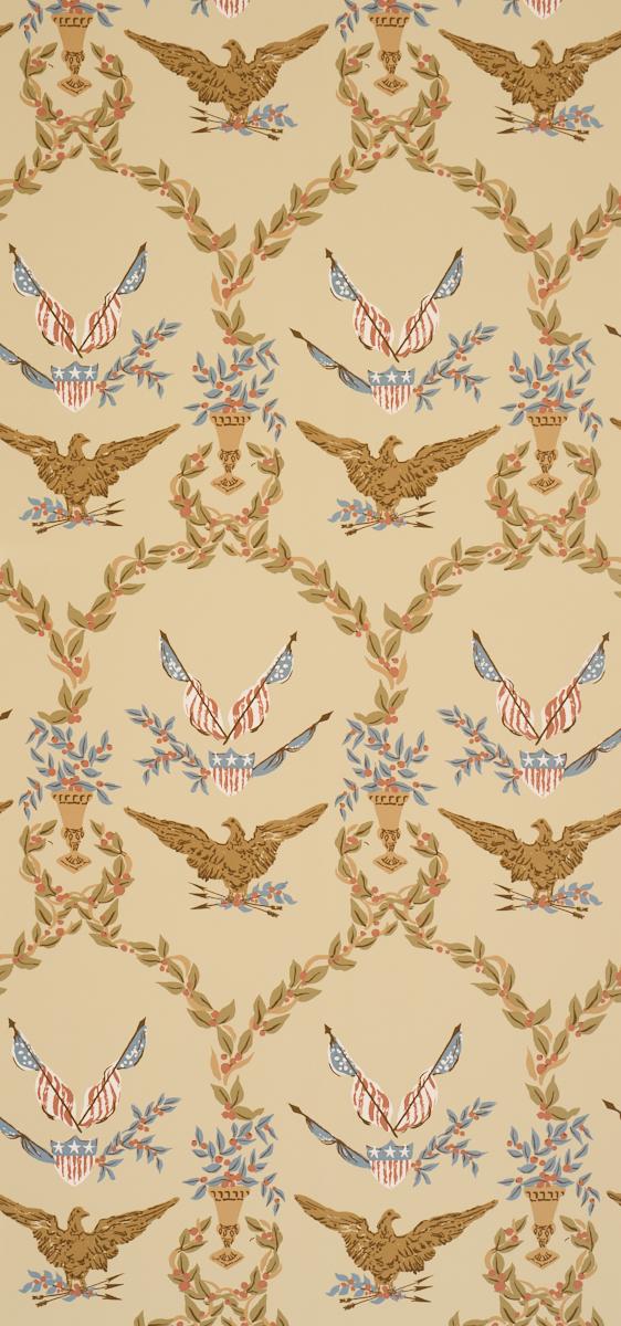 Schumacher Liberty'S Laurels Green Wallpaper