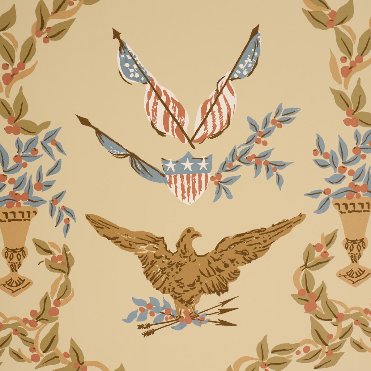Schumacher Liberty'S Laurels Green Wallpaper