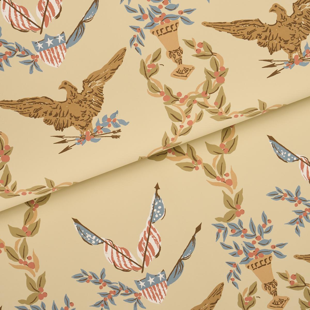 Schumacher Liberty'S Laurels Green Wallpaper
