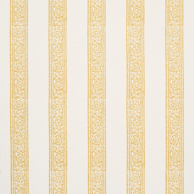 Schumacher Mahdavi Stripe Yellow Wallpaper