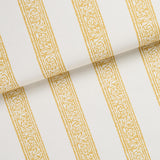 Schumacher Mahdavi Stripe Yellow Wallpaper