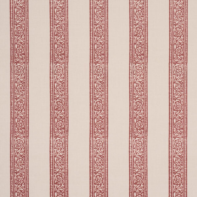 Schumacher Mahdavi Stripe Red Wallpaper