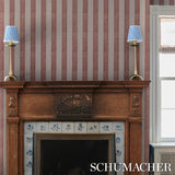 Schumacher Mahdavi Stripe Red Wallpaper