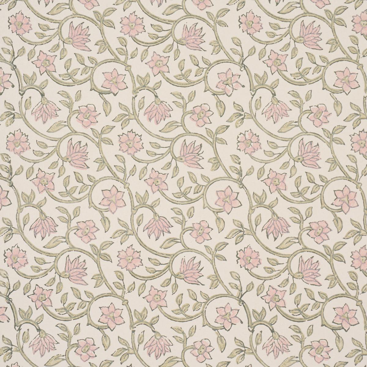 Schumacher Malaya Hand-Block Print Petal Wallpaper