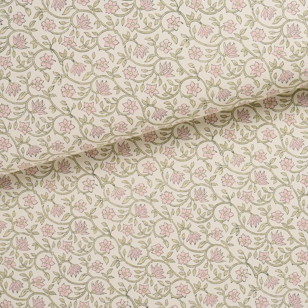 Schumacher Malaya Hand-Block Print Petal Wallpaper