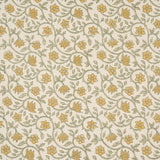 Schumacher Malaya Hand-Block Print Yellow Wallpaper