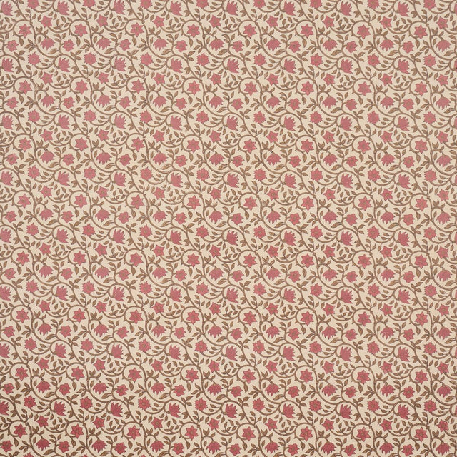 Schumacher Malaya Hand-Block Print Red Wallpaper