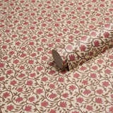 Schumacher Malaya Hand-Block Print Red Wallpaper