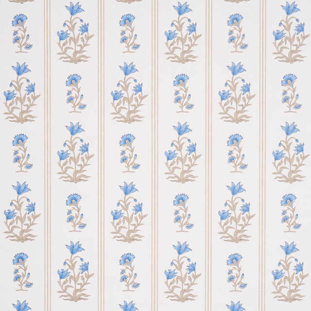 Schumacher Ellora Blue Wallpaper