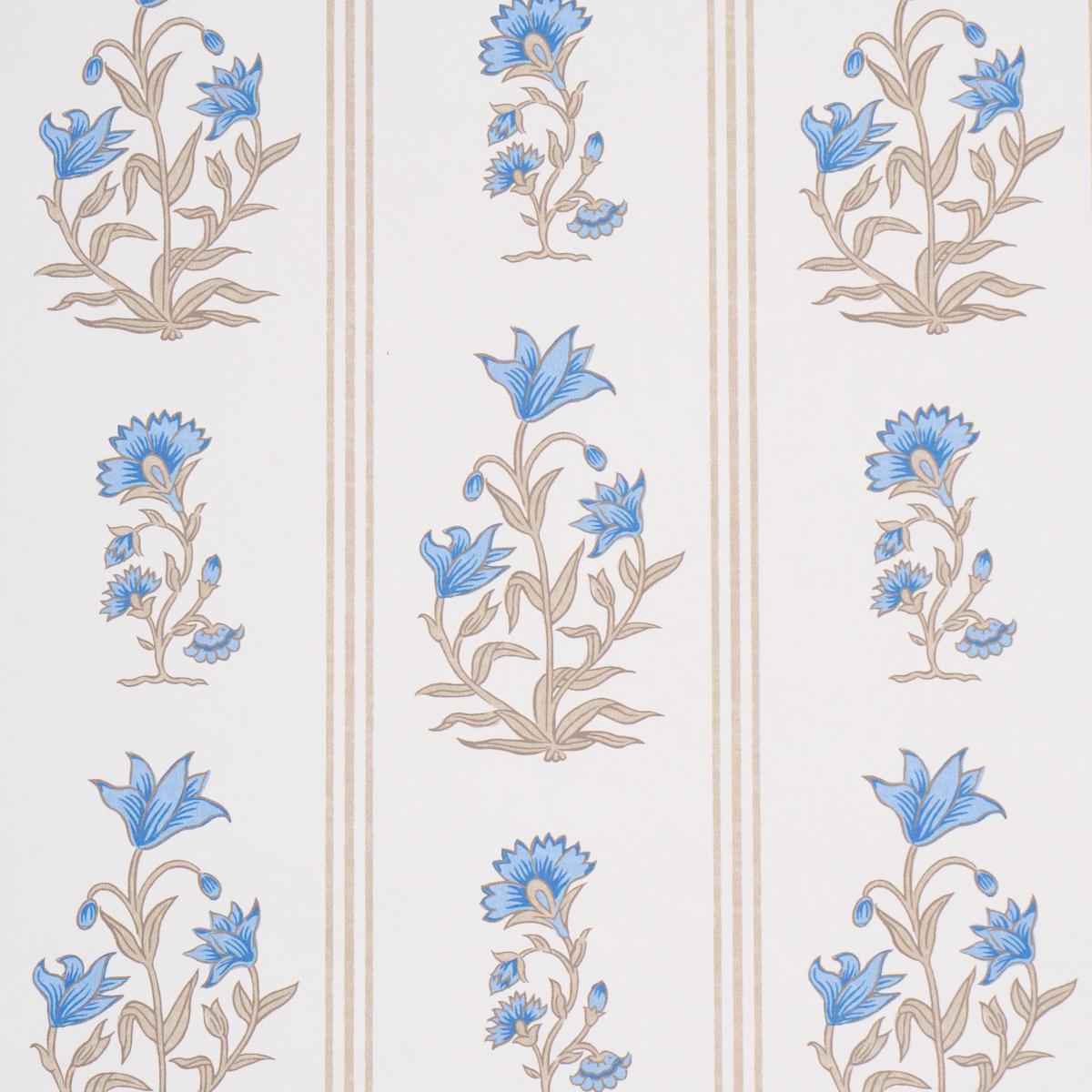 Schumacher Ellora Blue Wallpaper