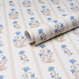 Schumacher Ellora Blue Wallpaper