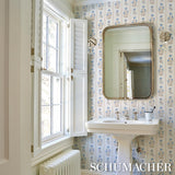 Schumacher Ellora Blue Wallpaper