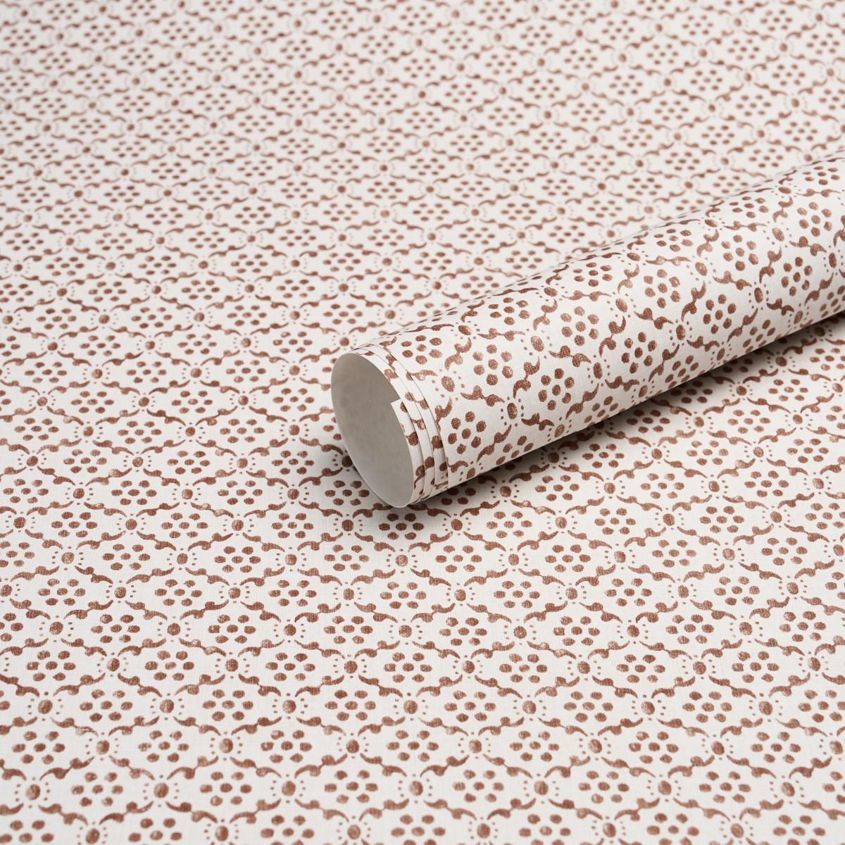 Schumacher Laksha Brown Wallpaper