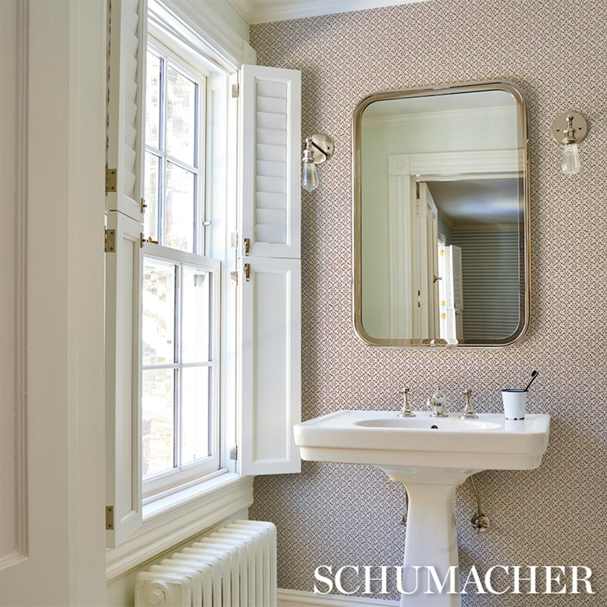 Schumacher Laksha Brown Wallpaper