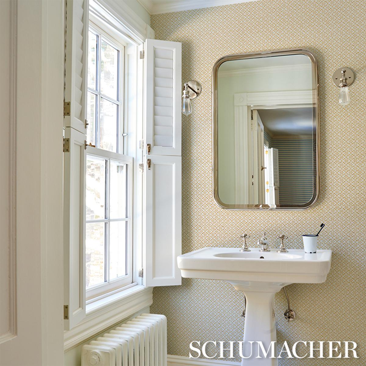 Schumacher Laksha Yellow Wallpaper