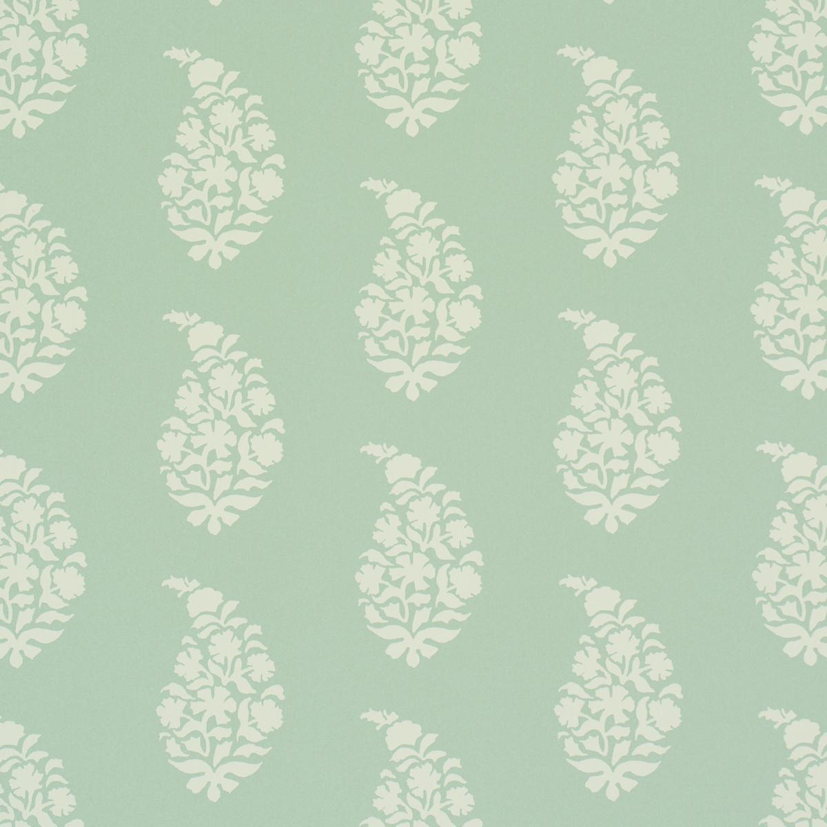 Schumacher Kaia Paisley Celadon Wallpaper