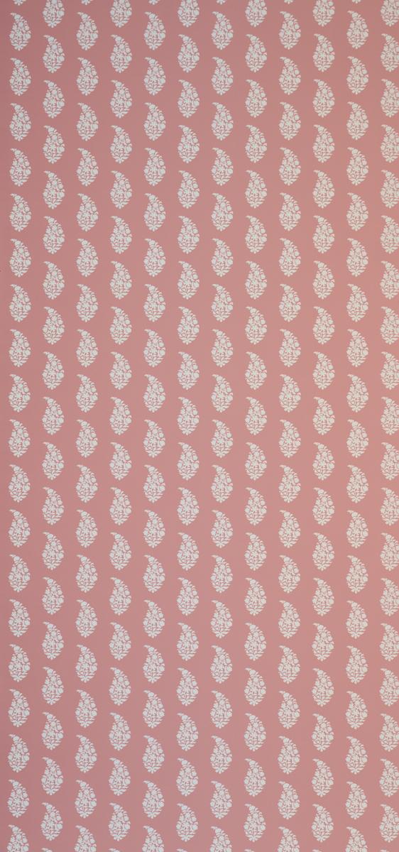 Schumacher Kaia Paisley Pink Wallpaper