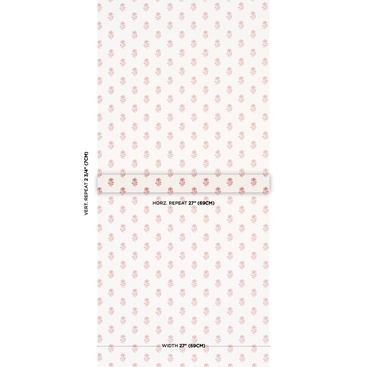 Schumacher Iksha Cranberry Wallpaper