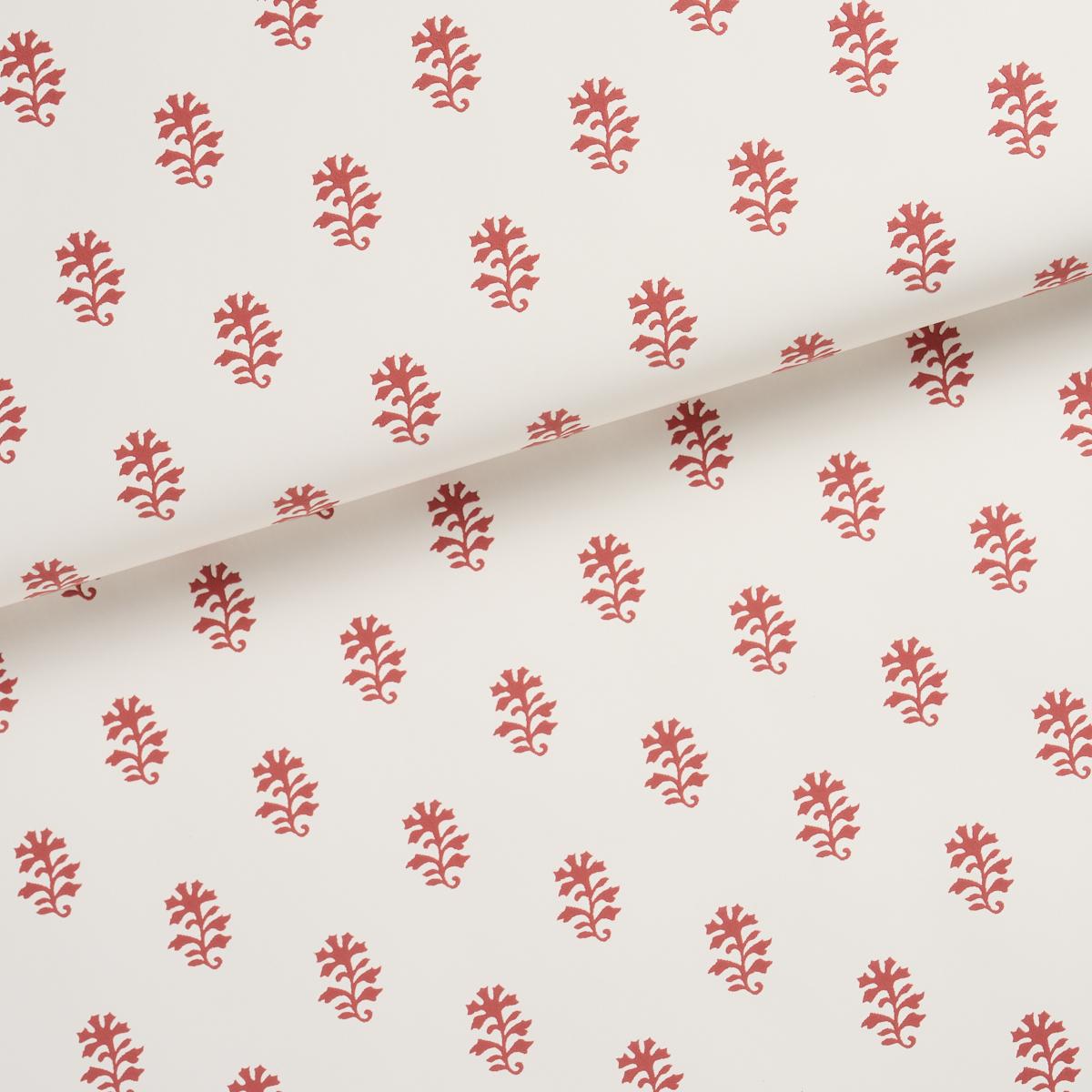 Schumacher Iksha Cranberry Wallpaper