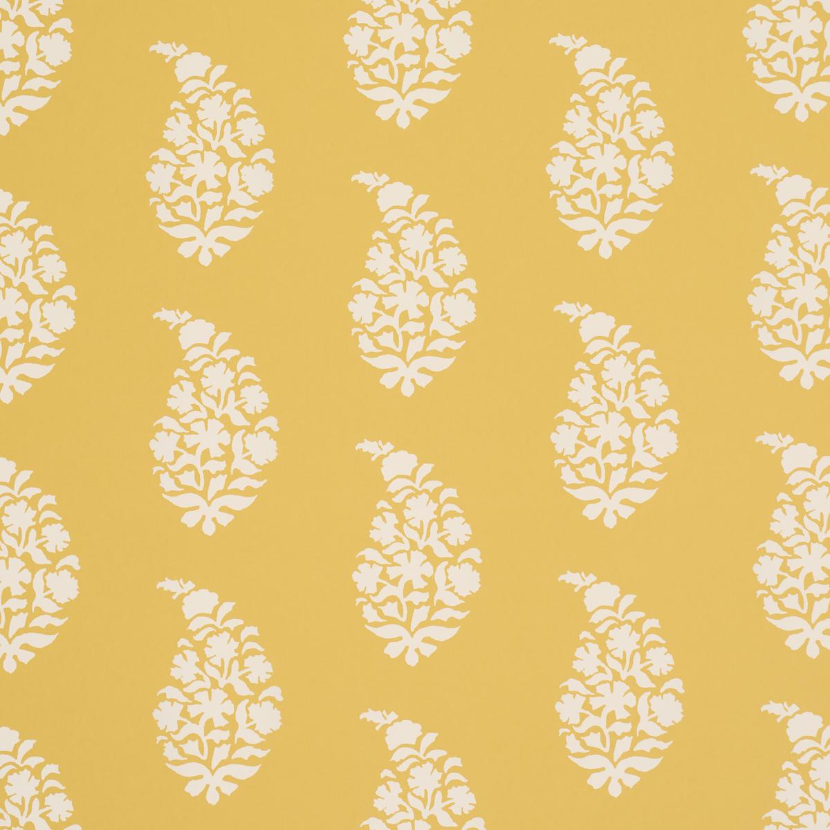 Schumacher Kaia Paisley Yellow Wallpaper