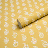 Schumacher Kaia Paisley Yellow Wallpaper