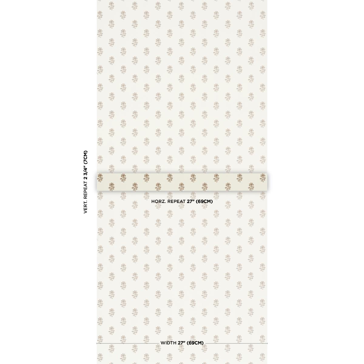Schumacher Iksha Chestnut Wallpaper