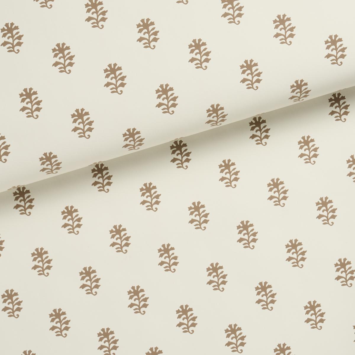 Schumacher Iksha Chestnut Wallpaper